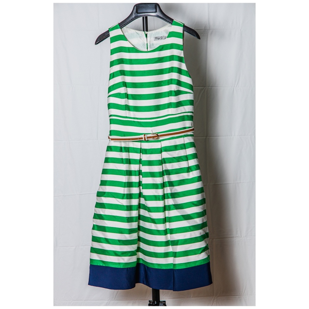 Eliza J - Kelly Stripe Fit & Flare Dress